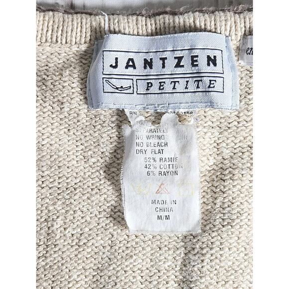 Vintage Jantzen Sweater Vest Women's M Embroidered With Wooden Buttons & Beading - Picture 8 of 12